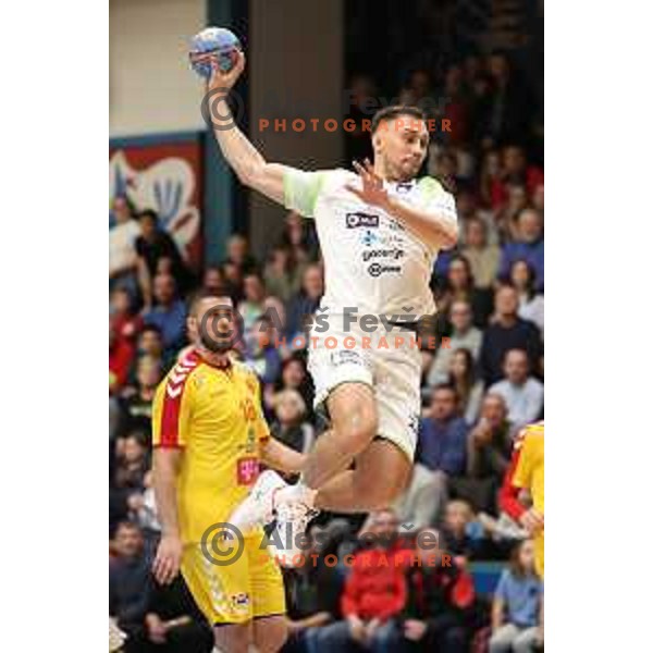 Darko Cingesar of Slovenia during friendly handball match between Slovenia and Northern Macedonia in Slovenj Gradec on Janaury 3, 2020