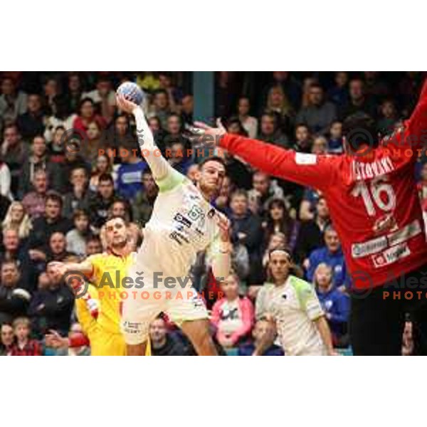 Borut Mackovsek of Slovenia during friendly handball match between Slovenia and Northern Macedonia in Slovenj Gradec on Janaury 3, 2020