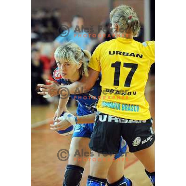 Marina Vergelyuk at EHF cup winners\' cup semifinal match Krim Mercator - Rulmentul-Urban Brasov, Ljubljana 