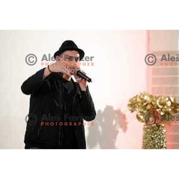 Trkaj sings during Gala event of Slovenian ParaOlympic Committee announcing best Para sportsman of the year 2019 in Ljubljana, Slovenia on January 21, 2020