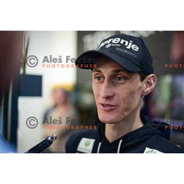 Peter Prevc during Slovenia Nordic team press conference in Ljubljana on January 22, 2020