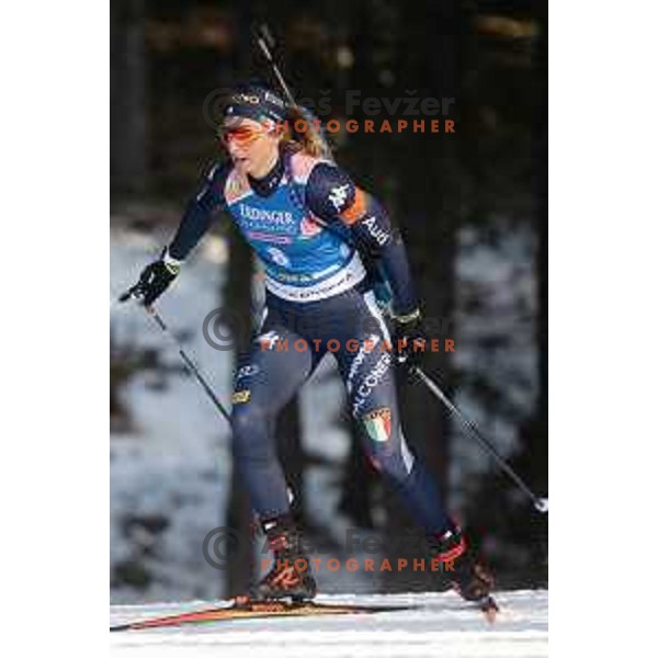 Lisa Vitozzi (ITA) at Women Individual 15 km , IBU Biathlon World Cup at Pokljuka, Slovenia on January 24, 2020