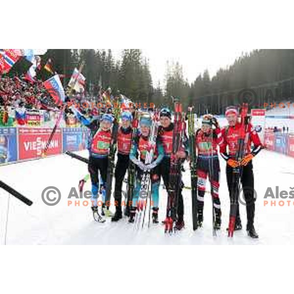 Single Mixed Relay at IBU Biathlon World Cup at Pokljuka, Slovenia on January 25, 2020