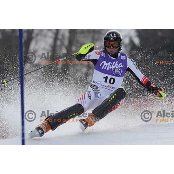 Reinfried Herbst (AUT) in first run of Audi FIS Alpine Ski World Cup Slalom in Kranjska gora, Slovenia on 9th of March 2008. Photo by Ales Fevzer 