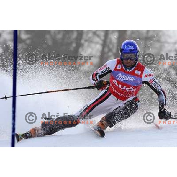 Jean Baptiste Grange (FRA) in first run of Audi FIS Alpine Ski World Cup Slalom in Kranjska gora, Slovenia on 9th of March 2008. Photo by Ales Fevzer 