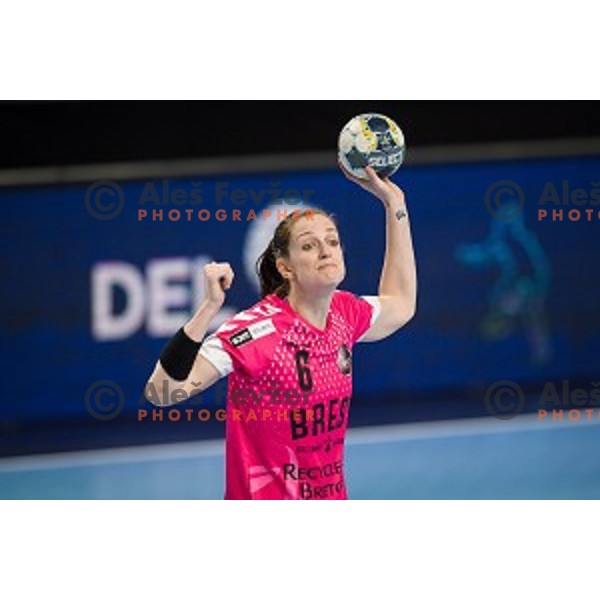 Ana Gros during EHF Women\'s Champions League handball match between Krim Mercator and Brest Bretagne Handball in Kodeljevo Hall, Ljubljana, Slovenia on February 02, 2020
