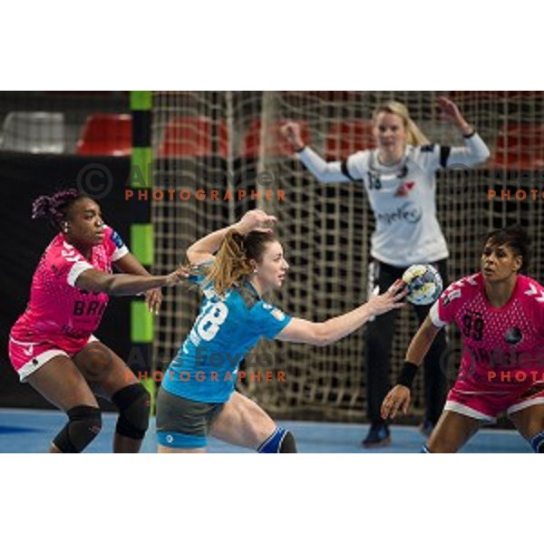 Nina Zulic during EHF Women\'s Champions League handball match between Krim Mercator and Brest Bretagne Handball in Kodeljevo Hall, Ljubljana, Slovenia on February 02, 2020