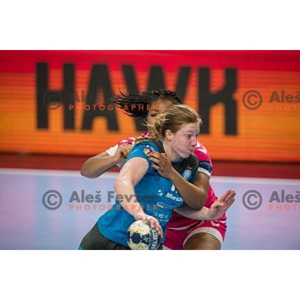 Harma Van Kreij during EHF Women\'s Champions League handball match between Krim Mercator and Brest Bretagne Handball in Kodeljevo Hall, Ljubljana, Slovenia on February 02, 2020