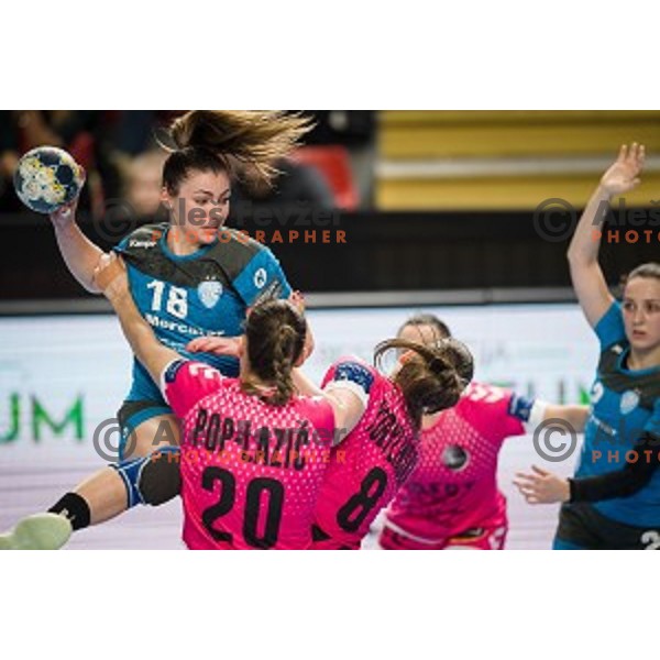 Nina Zulic during EHF Women\'s Champions League handball match between Krim Mercator and Brest Bretagne Handball in Kodeljevo Hall, Ljubljana, Slovenia on February 02, 2020