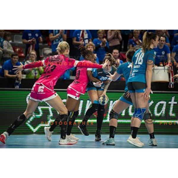 Alja Varagic during EHF Women\'s Champions League handball match between Krim Mercator and Brest Bretagne Handball in Kodeljevo Hall, Ljubljana, Slovenia on February 02, 2020