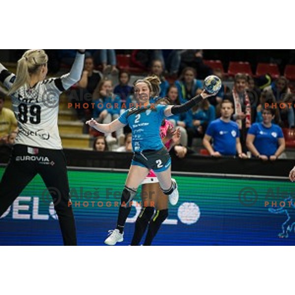 Ana Kojic during EHF Women\'s Champions League handball match between Krim Mercator and Brest Bretagne Handball in Kodeljevo Hall, Ljubljana, Slovenia on February 02, 2020