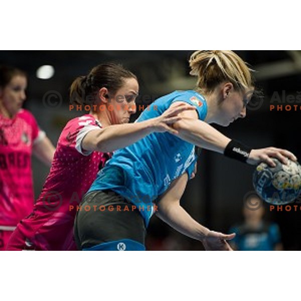 Tamara Mavsar during EHF Women\'s Champions League handball match between Krim Mercator and Brest Bretagne Handball in Kodeljevo Hall, Ljubljana, Slovenia on February 02, 2020