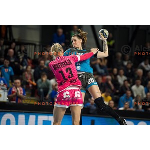 Alja Varagic during EHF Women\'s Champions League handball match between Krim Mercator and Brest Bretagne Handball in Kodeljevo Hall, Ljubljana, Slovenia on February 02, 2020