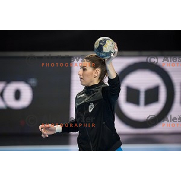 Alja Varagic during EHF Women\'s Champions League handball match between Krim Mercator and Brest Bretagne Handball in Kodeljevo Hall, Ljubljana, Slovenia on February 02, 2020