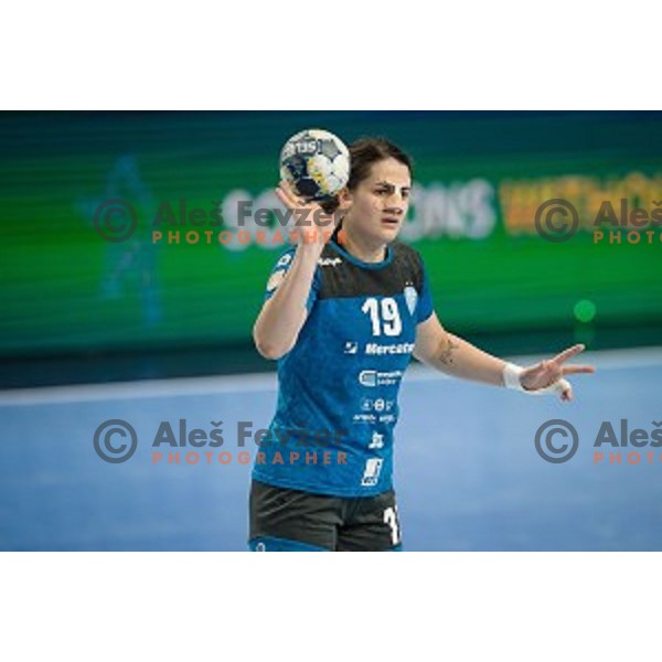 Natasa Ljepoja during EHF Women\'s Champions League handball match between Krim Mercator and Brest Bretagne Handball in Kodeljevo Hall, Ljubljana, Slovenia on February 02, 2020