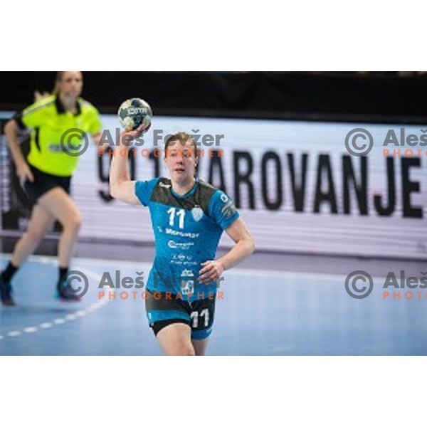 Harma Van Kreij during EHF Women\'s Champions League handball match between Krim Mercator and Brest Bretagne Handball in Kodeljevo Hall, Ljubljana, Slovenia on February 02, 2020