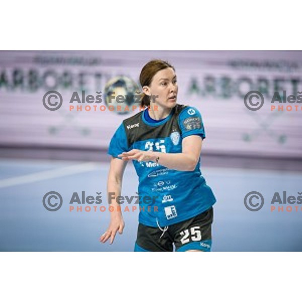 Yuliia Snopova during EHF Women\'s Champions League handball match between Krim Mercator and Brest Bretagne Handball in Kodeljevo Hall, Ljubljana, Slovenia on February 02, 2020