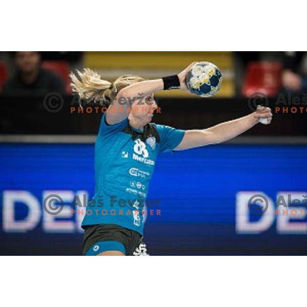 Tamara Mavsar during EHF Women\'s Champions League handball match between Krim Mercator and Brest Bretagne Handball in Kodeljevo Hall, Ljubljana, Slovenia on February 02, 2020