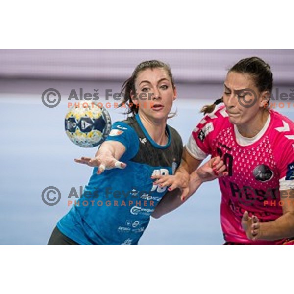 Nina Zulic during EHF Women\'s Champions League handball match between Krim Mercator and Brest Bretagne Handball in Kodeljevo Hall, Ljubljana, Slovenia on February 02, 2020