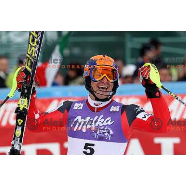 Ivica Kostelic (CRO), second-placed at Audi FIS Alpine Ski World Cup Slalom in Kranjska gora, Slovenia on March 9, 2008