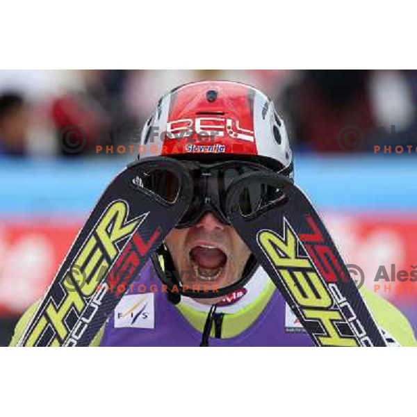 Mitja Dragsic at Audi FIS Alpine Ski World Cup Slalom in Kranjska gora, Slovenia on March 9, 2008