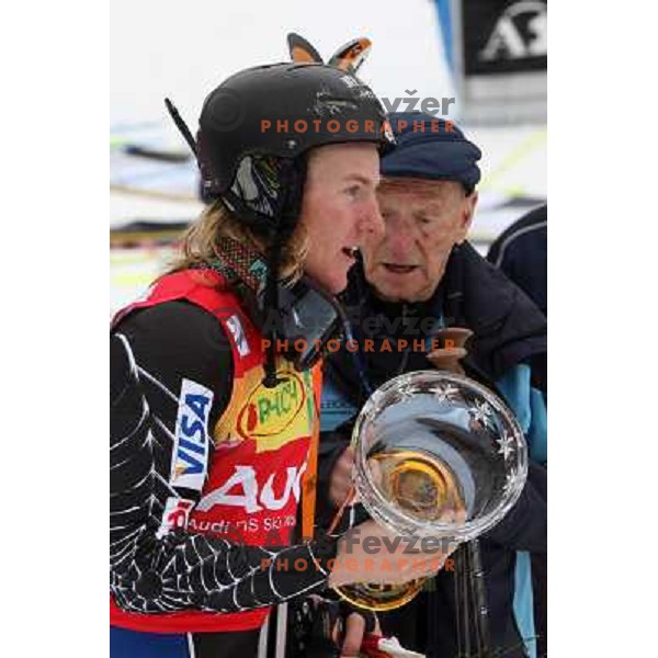Ted Ligety after prize giving ceremony of Audi FIS Alpine Ski World Cup Giant Slalom in Kranjska gora, Slovenia on 8th of March 2008. Photo by Ales Fevzer 