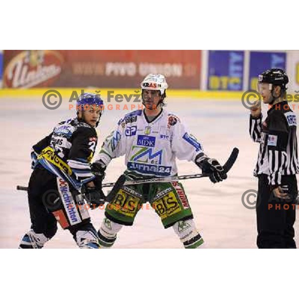 Todd Elik at sixth ice-hockey game of semi-final of EBEL league between ZM Olimpija- Black Wings Linz in Hala Tivoli, Ljubljana 9.3.2008. ZM Olimpija won the game 2:0 and series 4:2 and advanced to final. Photo by Ales Fevzer 
