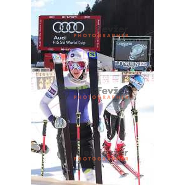 Ana Bucik during AUDI FIS Alpine Ski World Cup Golden Fox practice in Kranjska gora, Slovenia on February 14, 2020