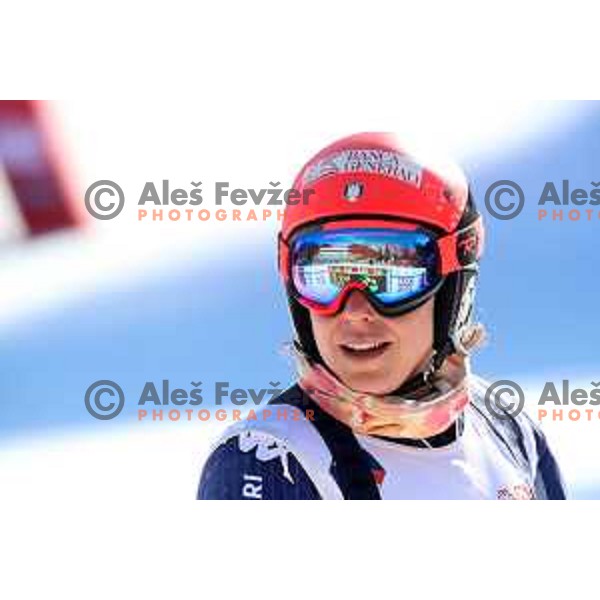 Federica Brignone (ITA) during AUDI FIS Alpine Ski World Cup Golden Fox practice in Kranjska gora, Slovenia on February 14, 2020
