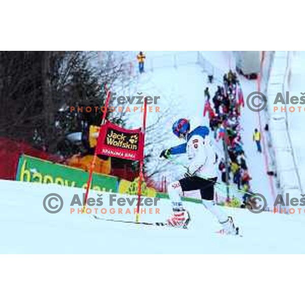 Petra Vlhova at course inspection before first run of AUDI FIS Alpine Ski World Cup Giant Slalom for 56. Golden Fox Trophy in Kranjska gora, Slovenia on February 15, 2020
