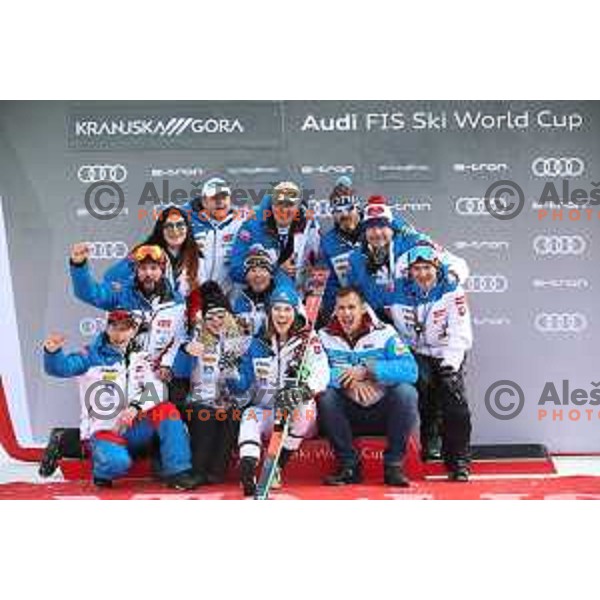AUDI FIS Alpine Ski World Cup Giant Slalom for 56. Golden Fox Trophy in Kranjska gora, Slovenia on February 15, 2020