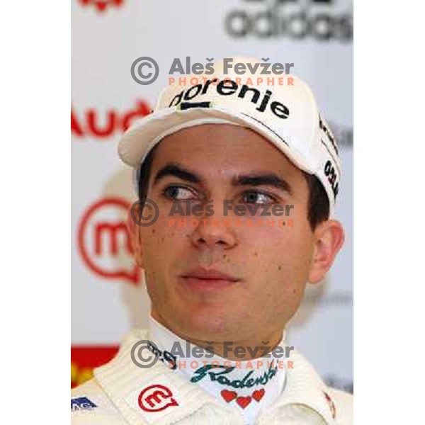 Jernej Damjan, member of Slovenia Nordic Ski team at press conference before World Cup Ski jumping finals in Planica ,Joze Pucnik Airport in Ljubljana 11.3.2008. Photo by Ales Fevzer 