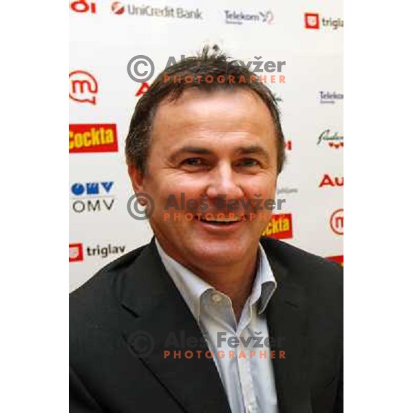 Primoz Ulaga,general manager of Slovenia Nordic Ski team at press conference before World Cup Ski jumping finals in Planica ,Joze Pucnik Airport in Ljubljana 11.3.2008. Photo by Ales Fevzer 