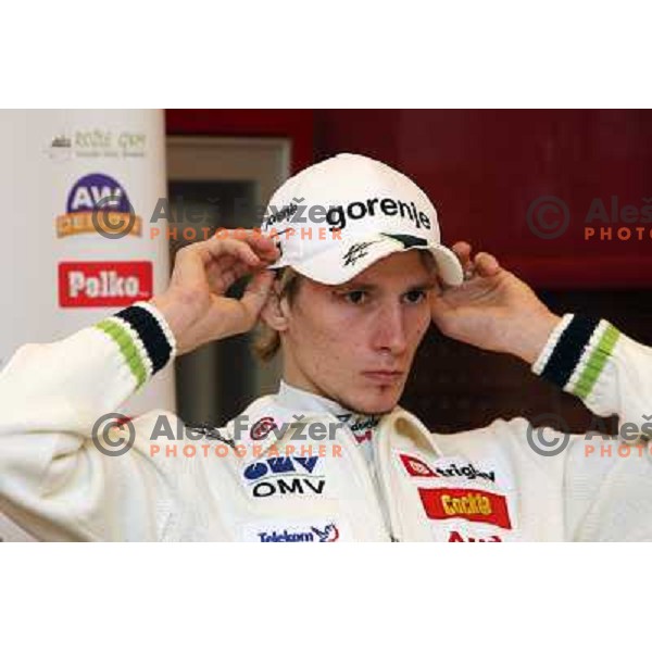 Robi Kranjec, member of Slovenia Nordic Ski team at press conference before World Cup Ski jumping finals in Planica ,Joze Pucnik Airport in Ljubljana 11.3.2008. Photo by Ales Fevzer 