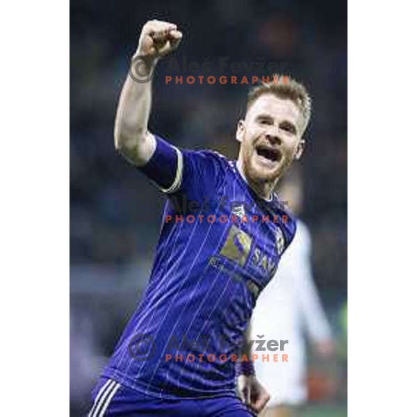 Rudi Vancas Pozeg celebrating during Prva liga Telekom Slovenije football match between Maribor and Olimpija in Ljudski vrt, Maribor, Slovenia on February 22, 2020