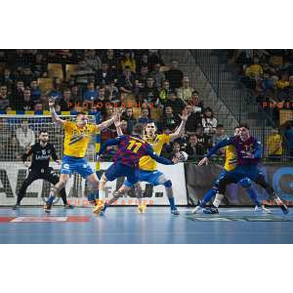 in action during Velux EHF Champions League handball match between Celje Pivovarna Lasko and Barcelona in Zlatorog Arena, Celje, Slovenia on February 23, 2020