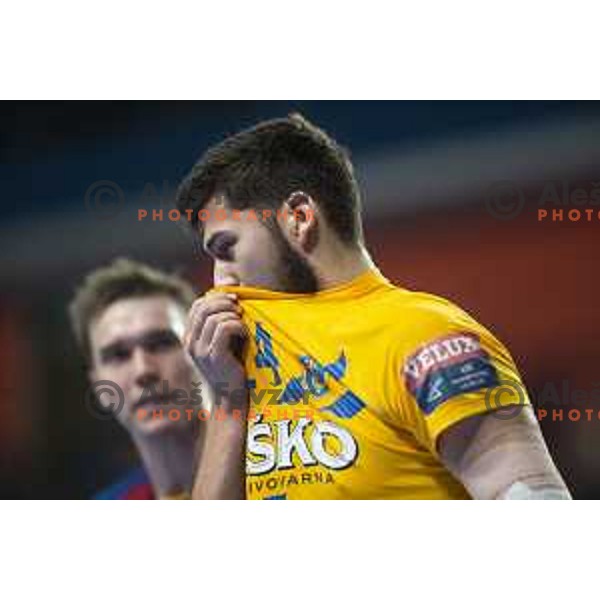 in action during Velux EHF Champions League handball match between Celje Pivovarna Lasko and Barcelona in Zlatorog Arena, Celje, Slovenia on February 23, 2020