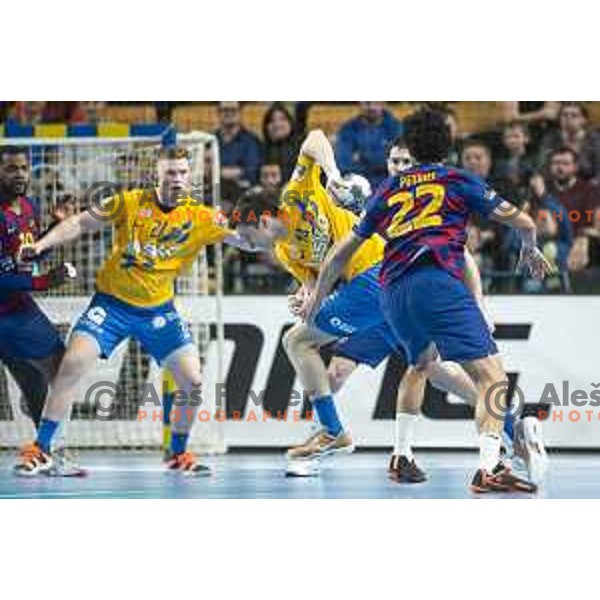 in action during Velux EHF Champions League handball match between Celje Pivovarna Lasko and Barcelona in Zlatorog Arena, Celje, Slovenia on February 23, 2020