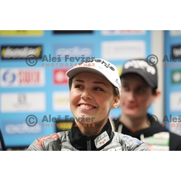 Anamarija Lampic during Slovenia Nordic ski team press conference in Ljubljana on February 25, 2020