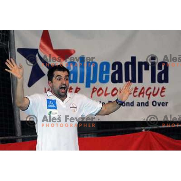 UTE coach Matyas Perovics at match Triglav (SLO)- UTE (Hungary) in semi-final of Alpe Adria water polo league tournament in Kranj 9.3.2008. UTE won the match 10:6 and advanced to final. Photo by Ales Fevzer 