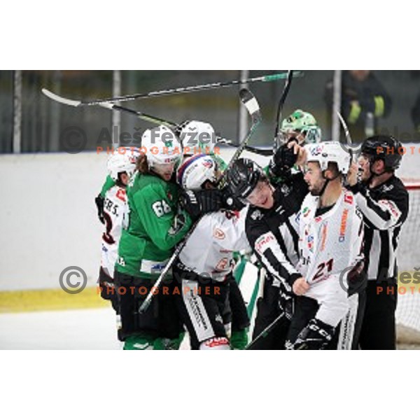 of SZ Olimpija in action during Alps League ice-hockey match between SZ Olimpija and Rittner Buam in Tivoli Hall, Ljubljana, Slovenia on February 25, 2020