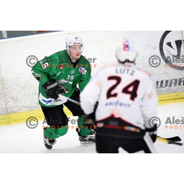 Ales Music of SZ Olimpija in action during Alps League ice-hockey match between SZ Olimpija and Rittner Buam in Tivoli Hall, Ljubljana, Slovenia on February 25, 2020