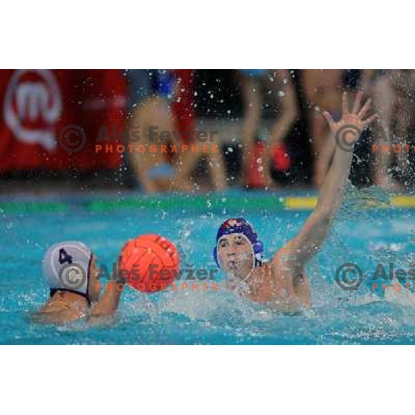 Sziklai (4) at match Triglav (SLO)- UTE (Hungary) in semi-final of Alpe Adria water polo league tournament in Kranj 9.3.2008. UTE won the match 10:6 and advanced to final. Photo by Ales Fevzer 