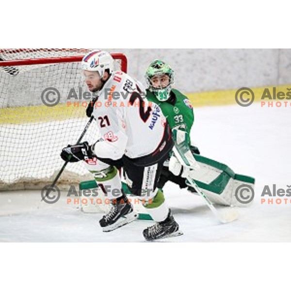 Zan Us of SZ Olimpija in action during Alps League ice-hockey match between SZ Olimpija and Rittner Buam in Tivoli Hall, Ljubljana, Slovenia on February 25, 2020