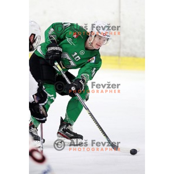 Mark Sever of SZ Olimpija in action during Alps League ice-hockey match between SZ Olimpija and Rittner Buam in Tivoli Hall, Ljubljana, Slovenia on February 25, 2020