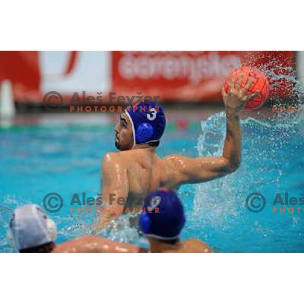 Anzeljc (3) at match Triglav (SLO)- UTE (Hungary) in semi-final of Alpe Adria water polo league tournament in Kranj 9.3.2008. UTE won the match 10:6 and advanced to final. Photo by Ales Fevzer 