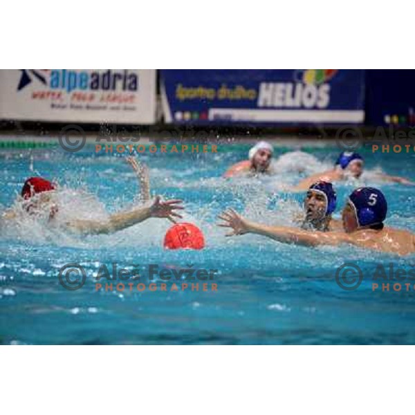 Smolic (1), Todic (9) and Resnik (5) at match Triglav (SLO)- UTE (Hungary) in semi-final of Alpe Adria water polo league tournament in Kranj 9.3.2008. UTE won the match 10:6 and advanced to final. Photo by Ales Fevzer 