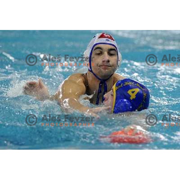 Rukavina (4) at match Triglav (SLO)- ASV Wien (Austria) for third place in Alpe Adria water polo league tournament in Kranj 9.3.2008. Triglav won 24:10. Photo by Ales Fevzer 