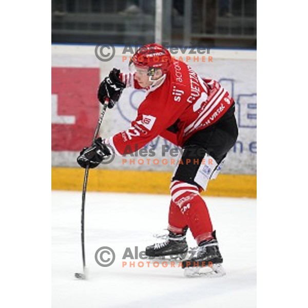 Erik Svetina in action during Alps league ice-hockey match between Acroni Jesenice and SZ Olimpija in Podmezakla Hall, Jesenice, Slovenia on March 2, 2020