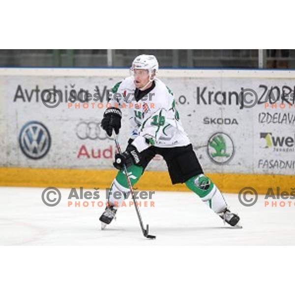 Ales Music in action during Alps league ice-hockey match between Acroni Jesenice and SZ Olimpija in Podmezakla Hall, Jesenice, Slovenia on March 2, 2020